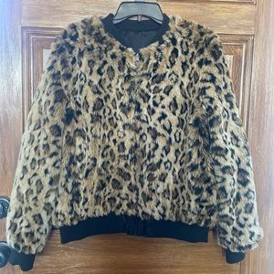 American Eagle reversible leopard coat